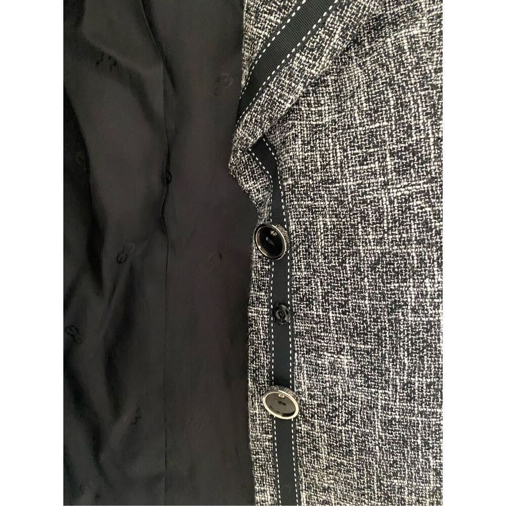 ESCADA Wool blend  Blazer Womens Shoulder Pads Tailored Jacket Office Classic si - Picture 6 of 11